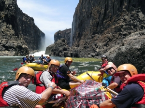 At the foot of victoria falls